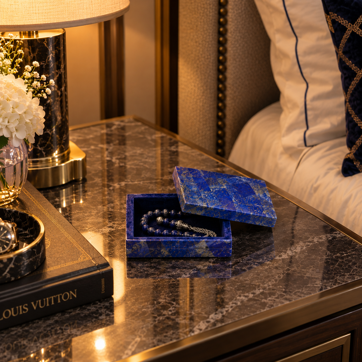 Lapis Lazuli Decorative Storage Box