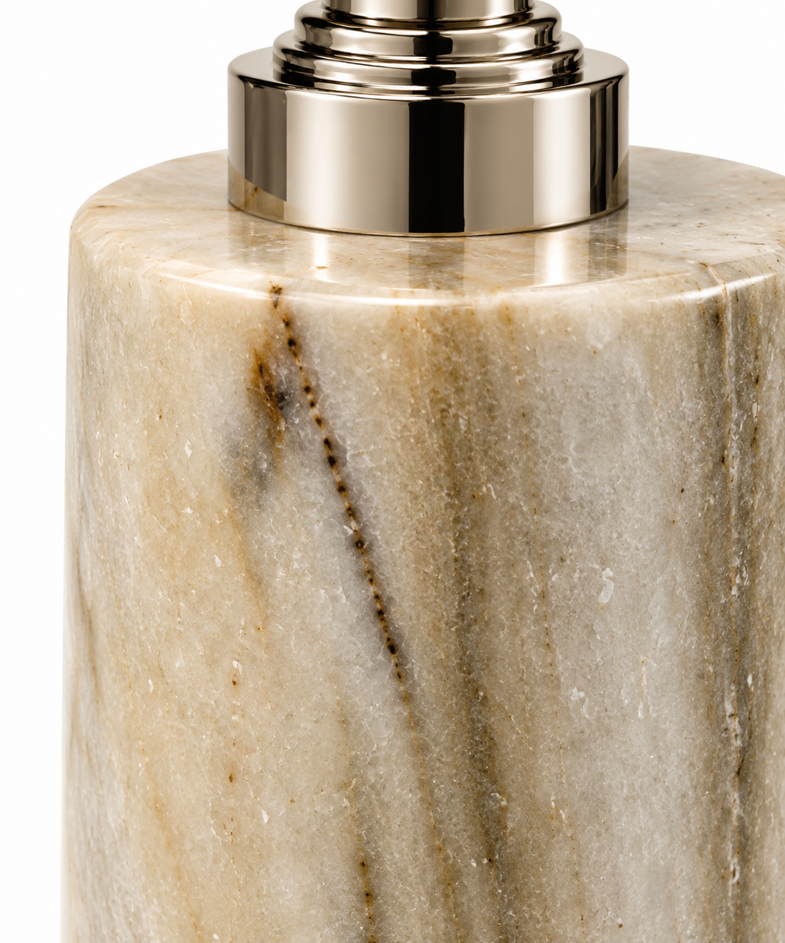 Natural Stone Soap Dispenser with Stainless Steel Pump