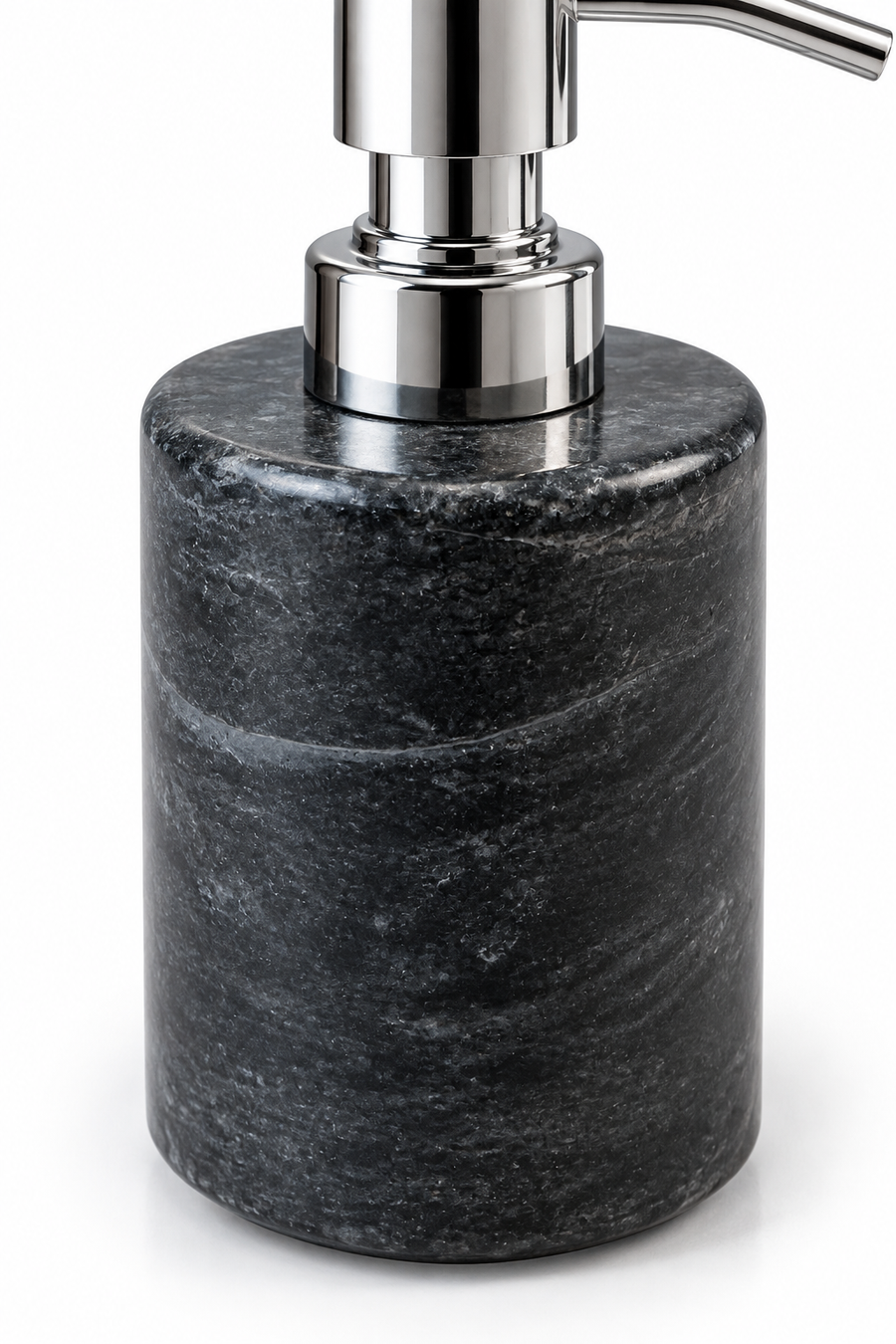 Black Natural Stone Soap Dispenser with Metal Pump