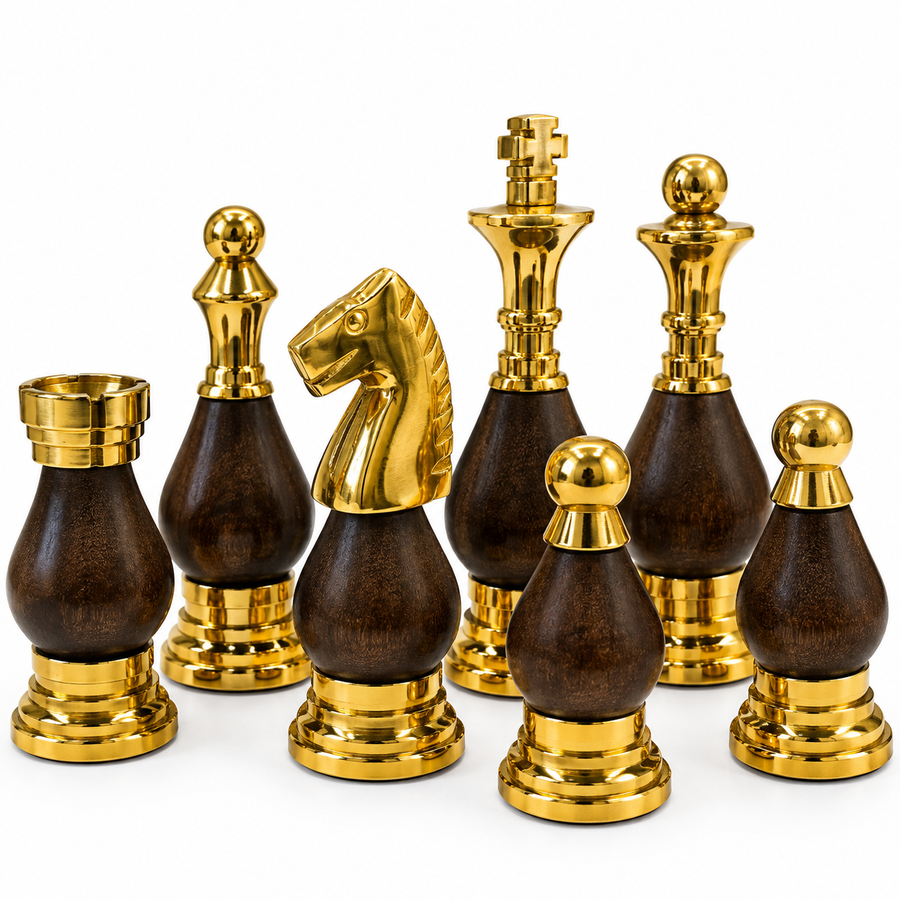 Handcrafted Malachite & Marble Chess Set