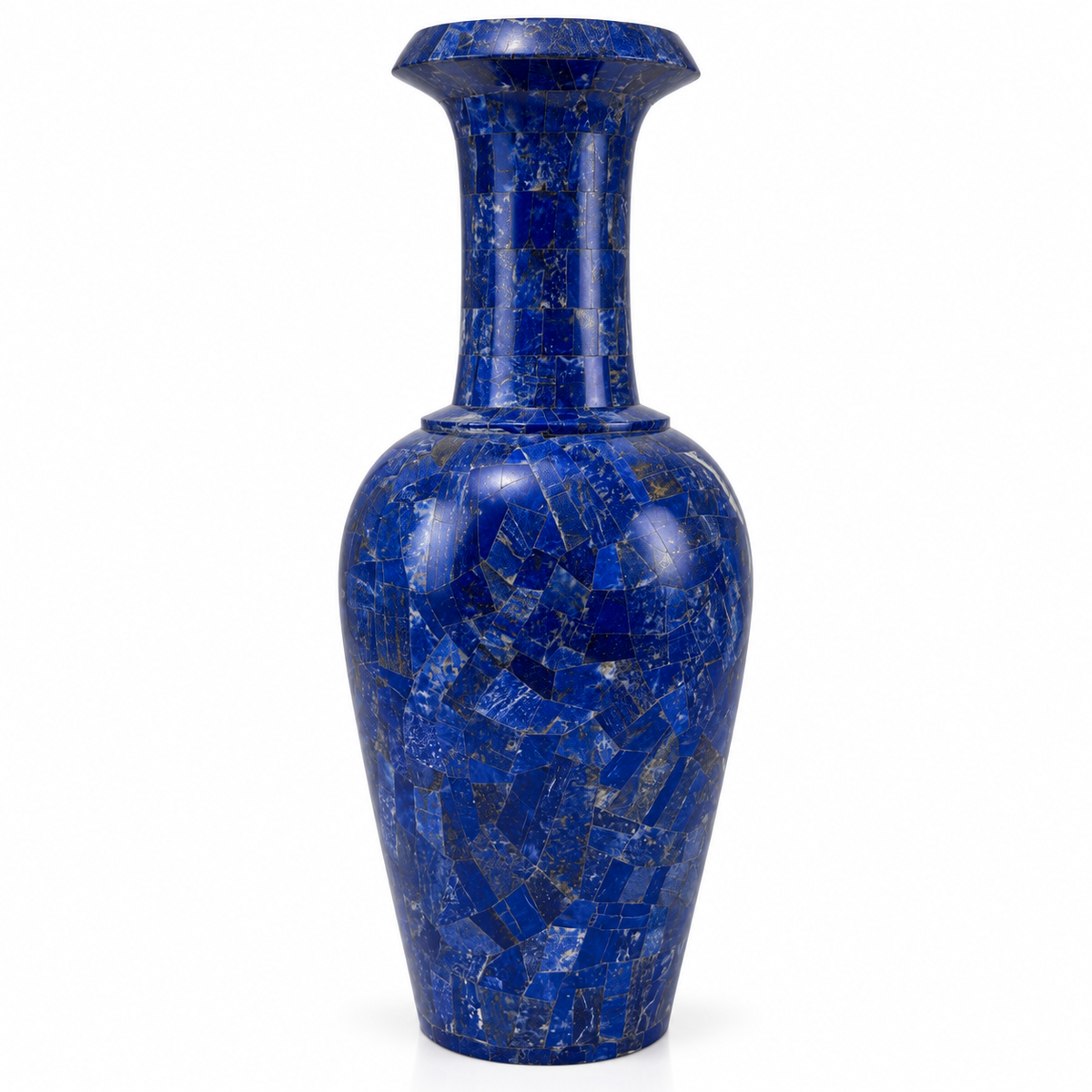 Handcrafted Lapis Lazuli Gemstone Decorative Vase