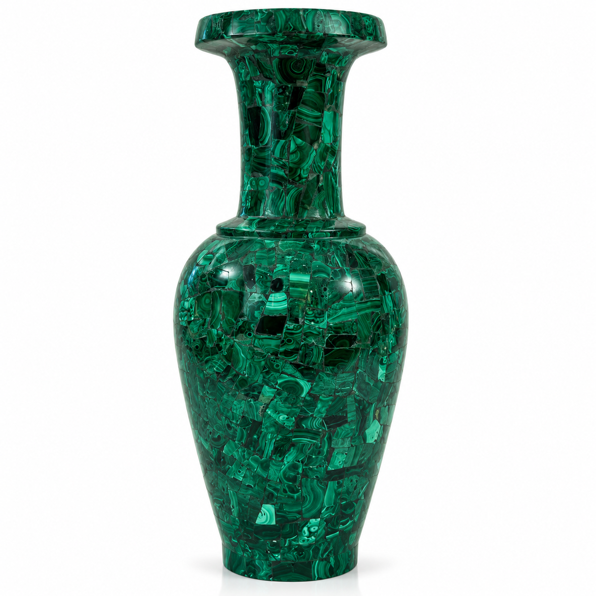 Handcrafted Malachite Decorative Vase