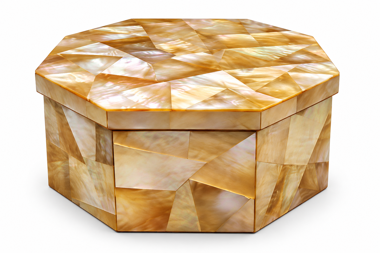 Handcrafted Hexagonal Stone Jewelry Box for Luxury Décor