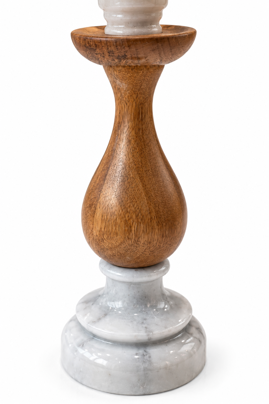 Marble & Wood Decorative Candle Holder