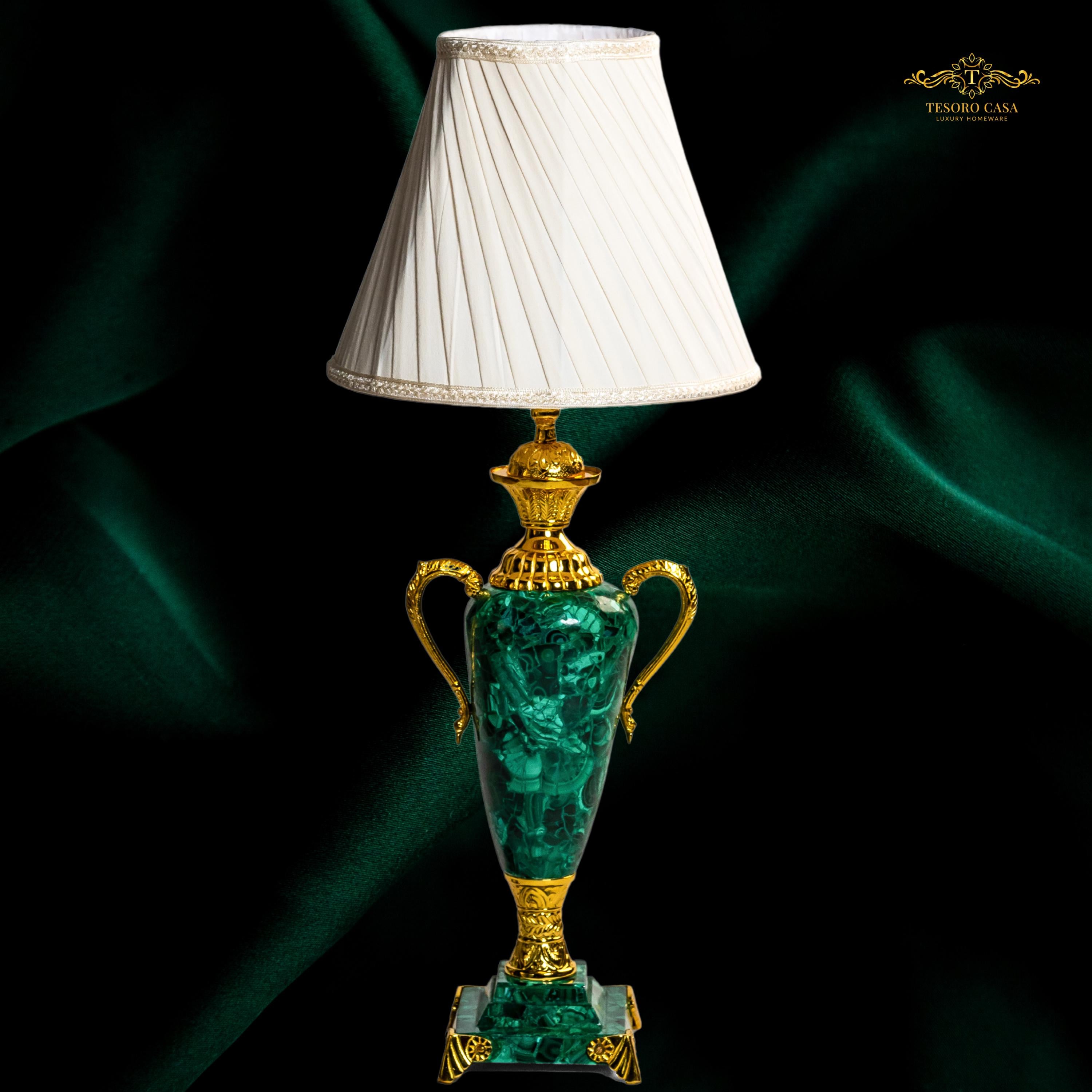 Malachite & Gold Luxury Table Lamp