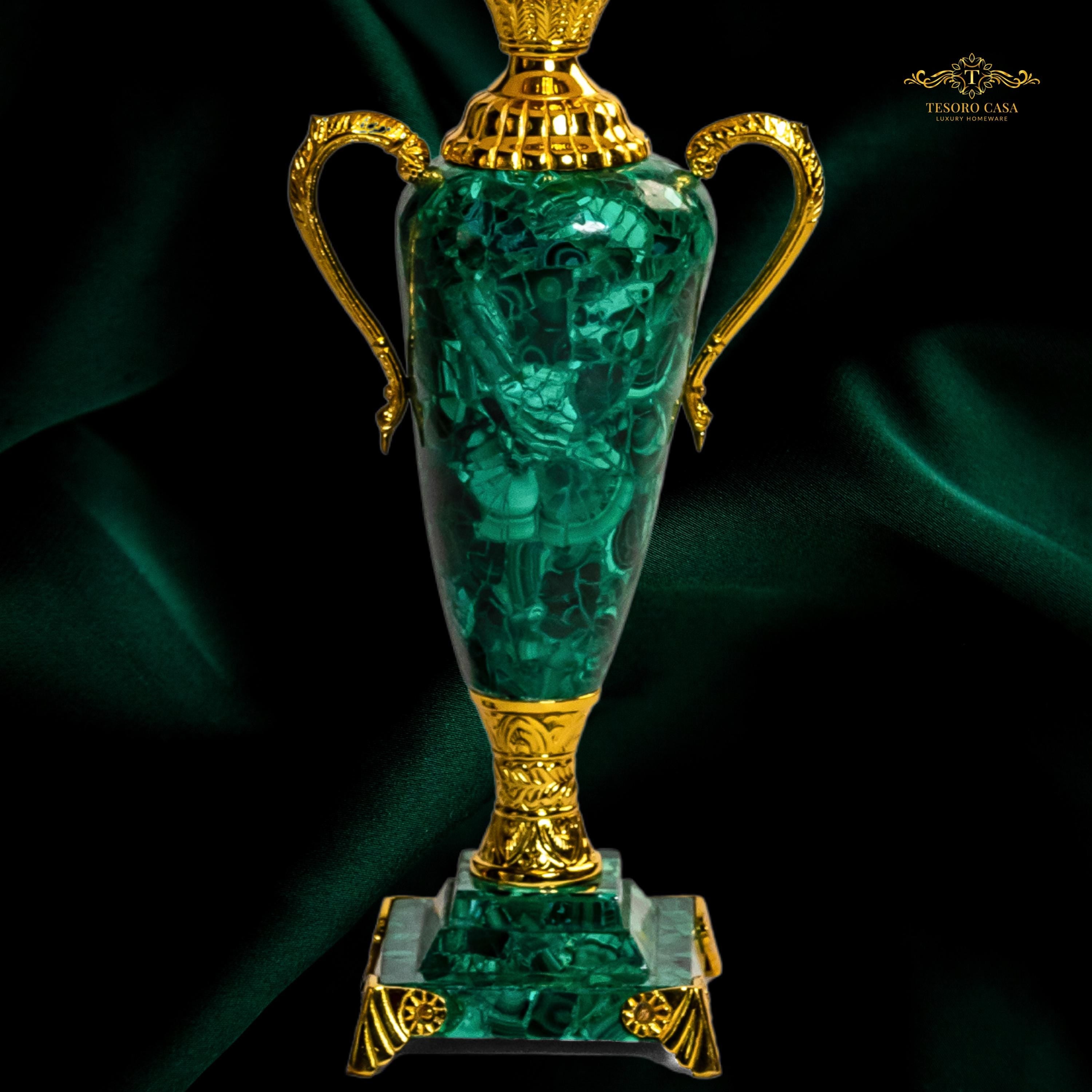 Malachite & Gold Luxury Table Lamp