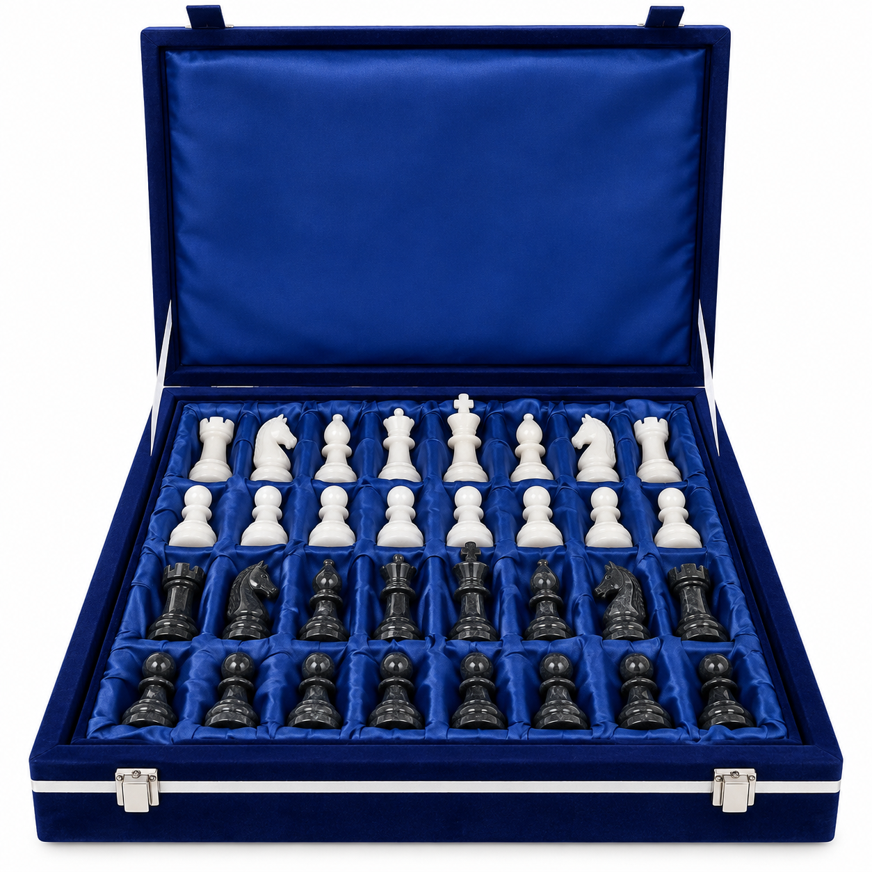Handcrafted Black & White Marble Chess Set