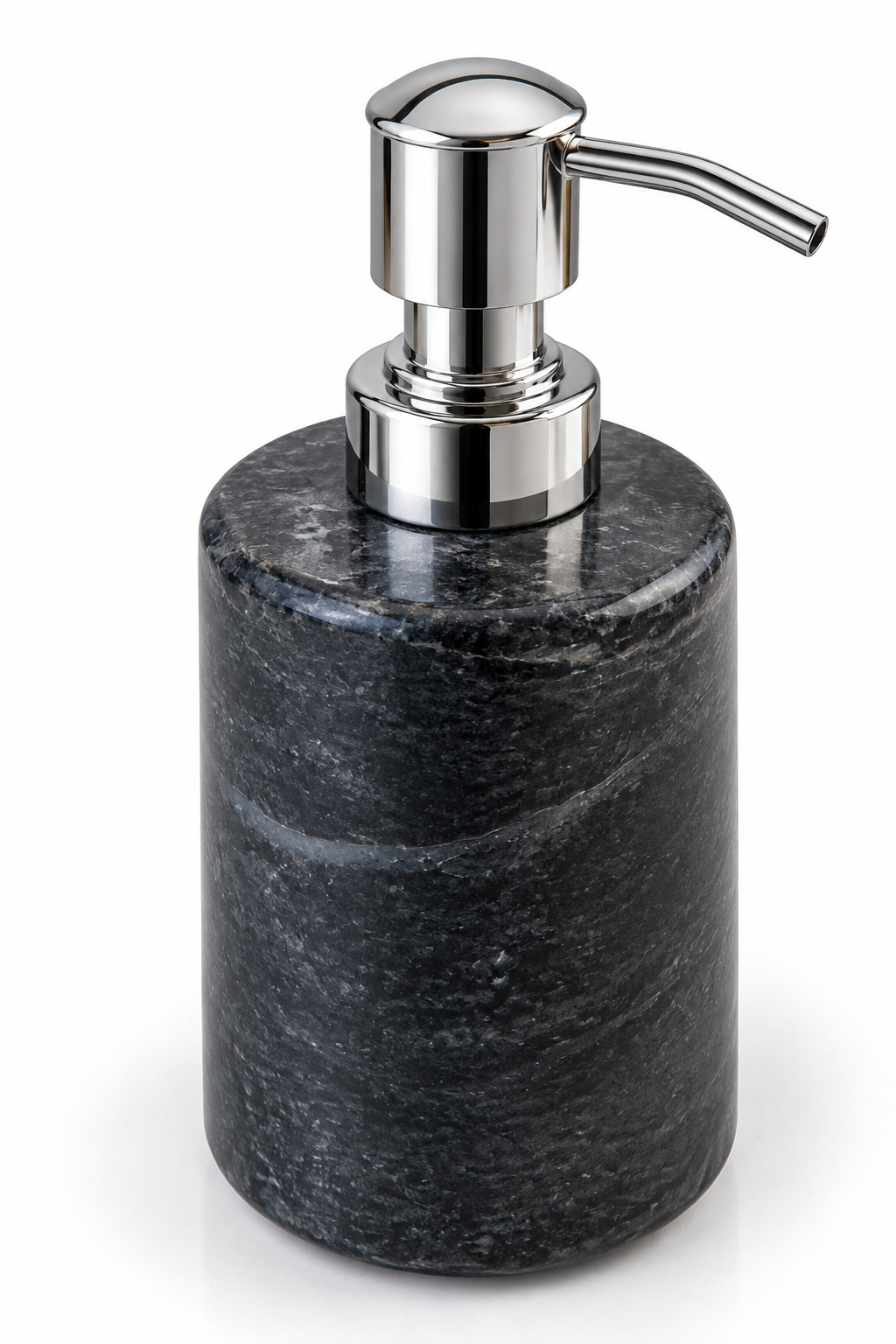 Black Natural Stone Soap Dispenser with Metal Pump