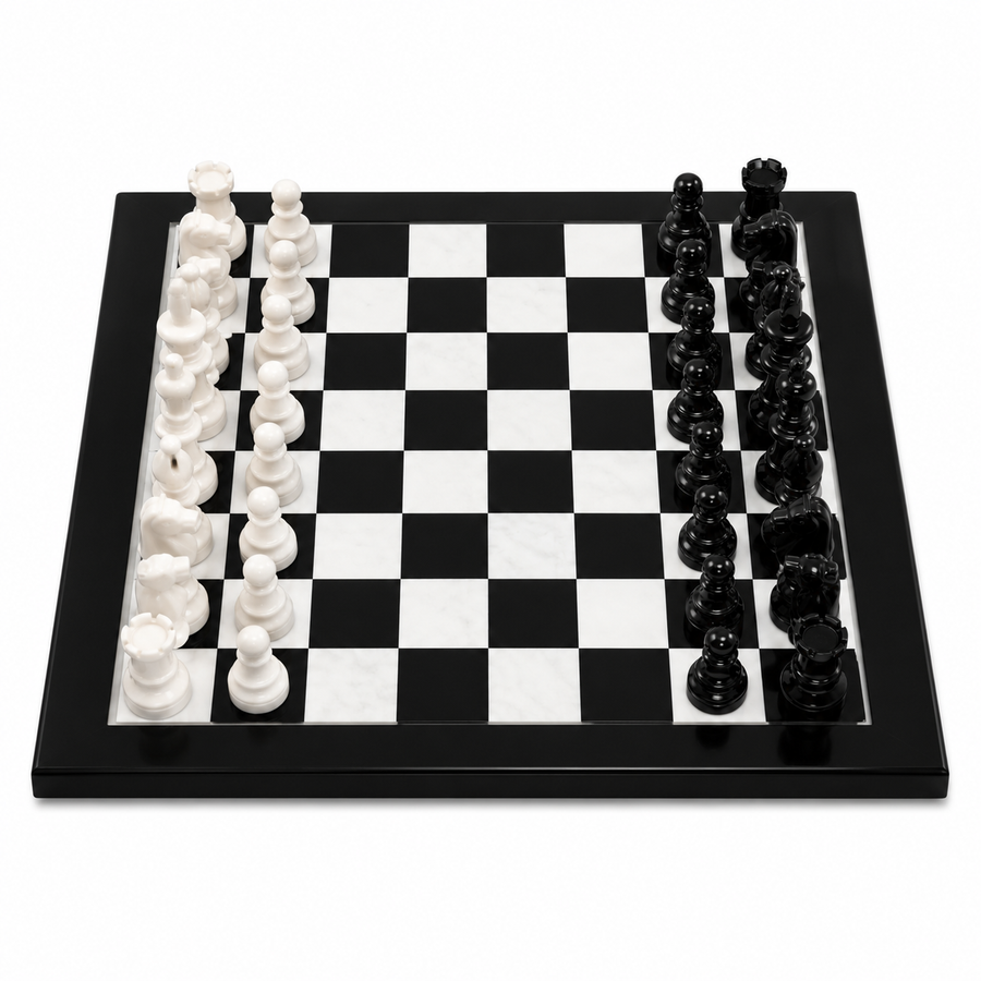 Handmade Marble Chess Board Set With Pieces