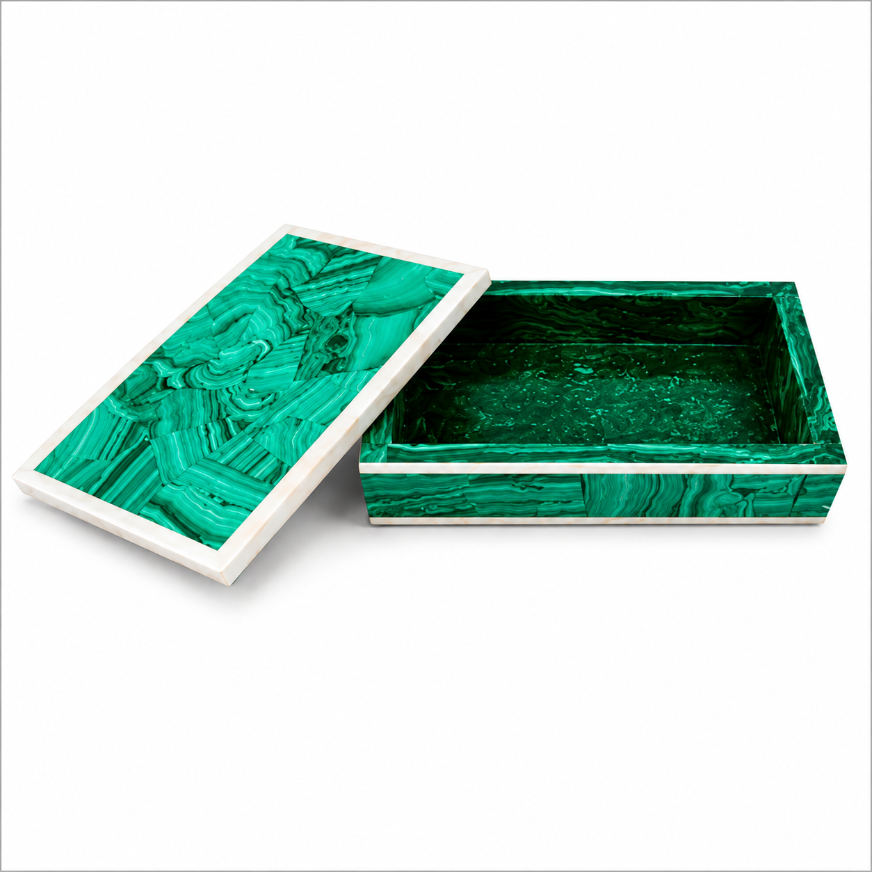 Malachite Decorative Storage Box with Lid
