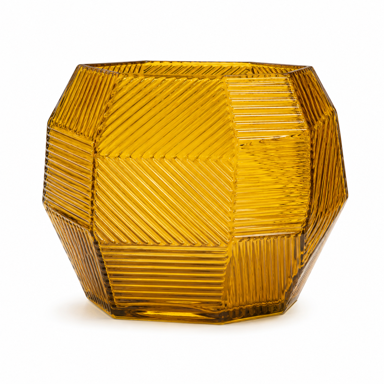 Amber Glass Decorative Vase