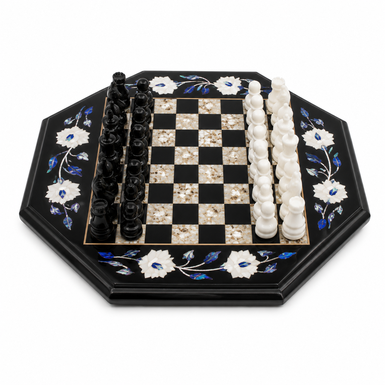 Handmade Marble Chess Board Set With Pieces