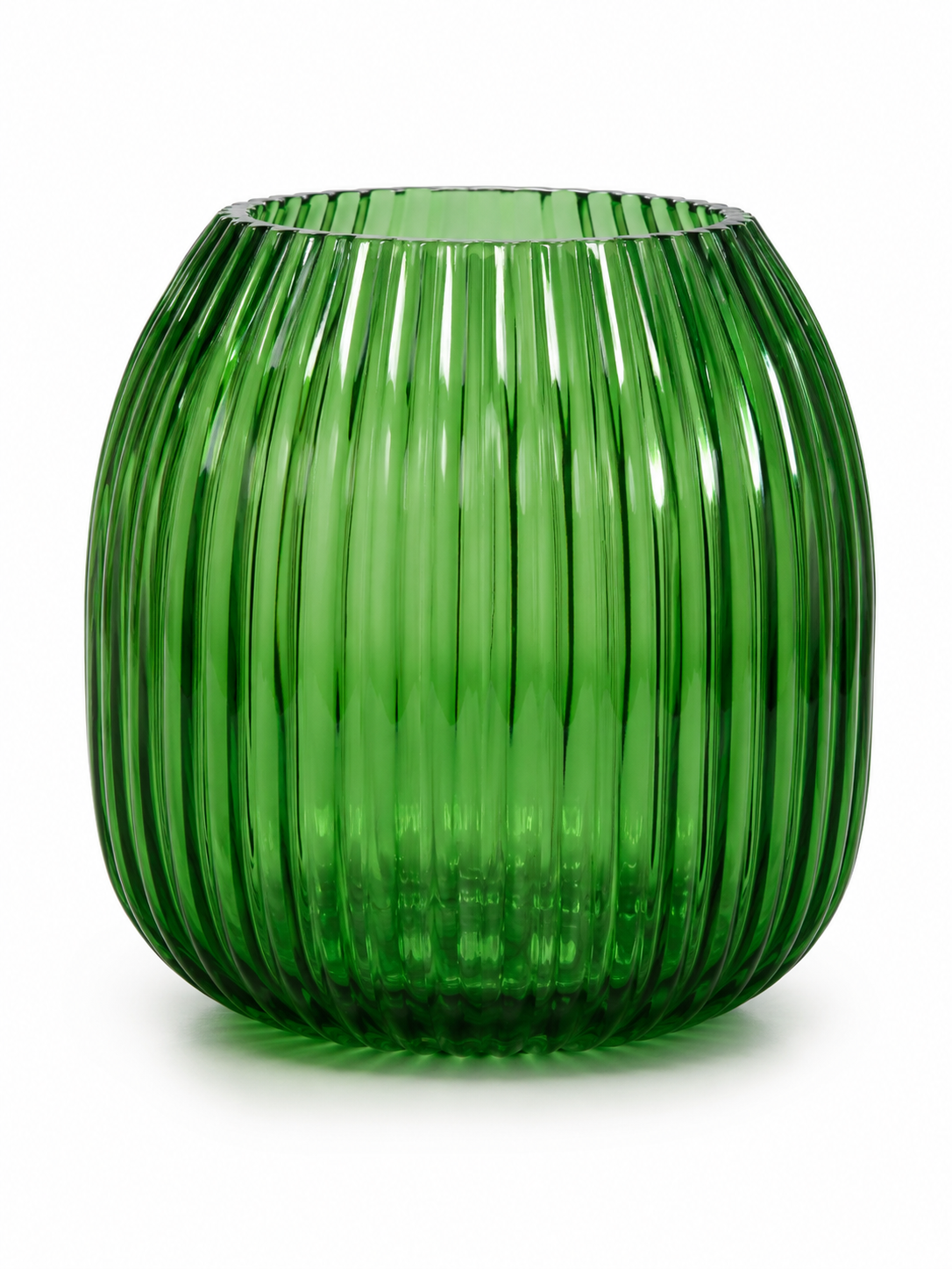 Green Glass Decorative Vase