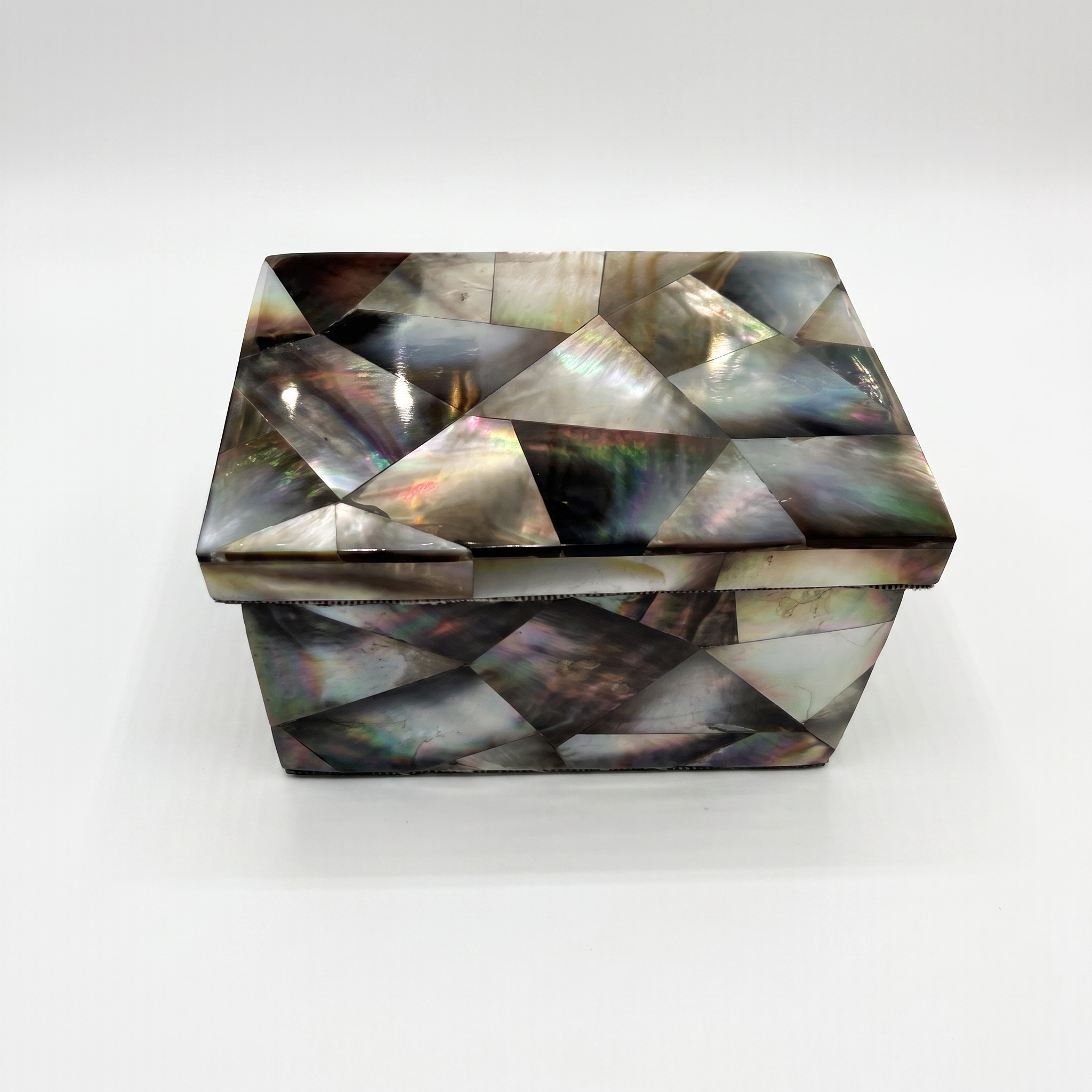 Black Mother of Pearl Decorative Storage Box