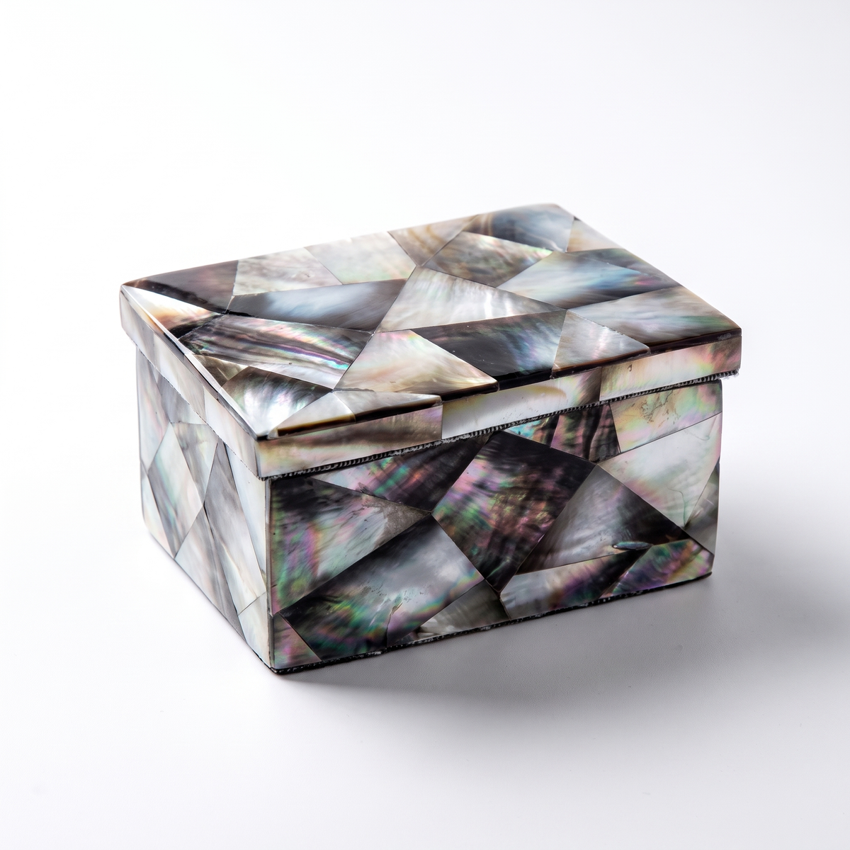Black Mother of Pearl Decorative Storage Box