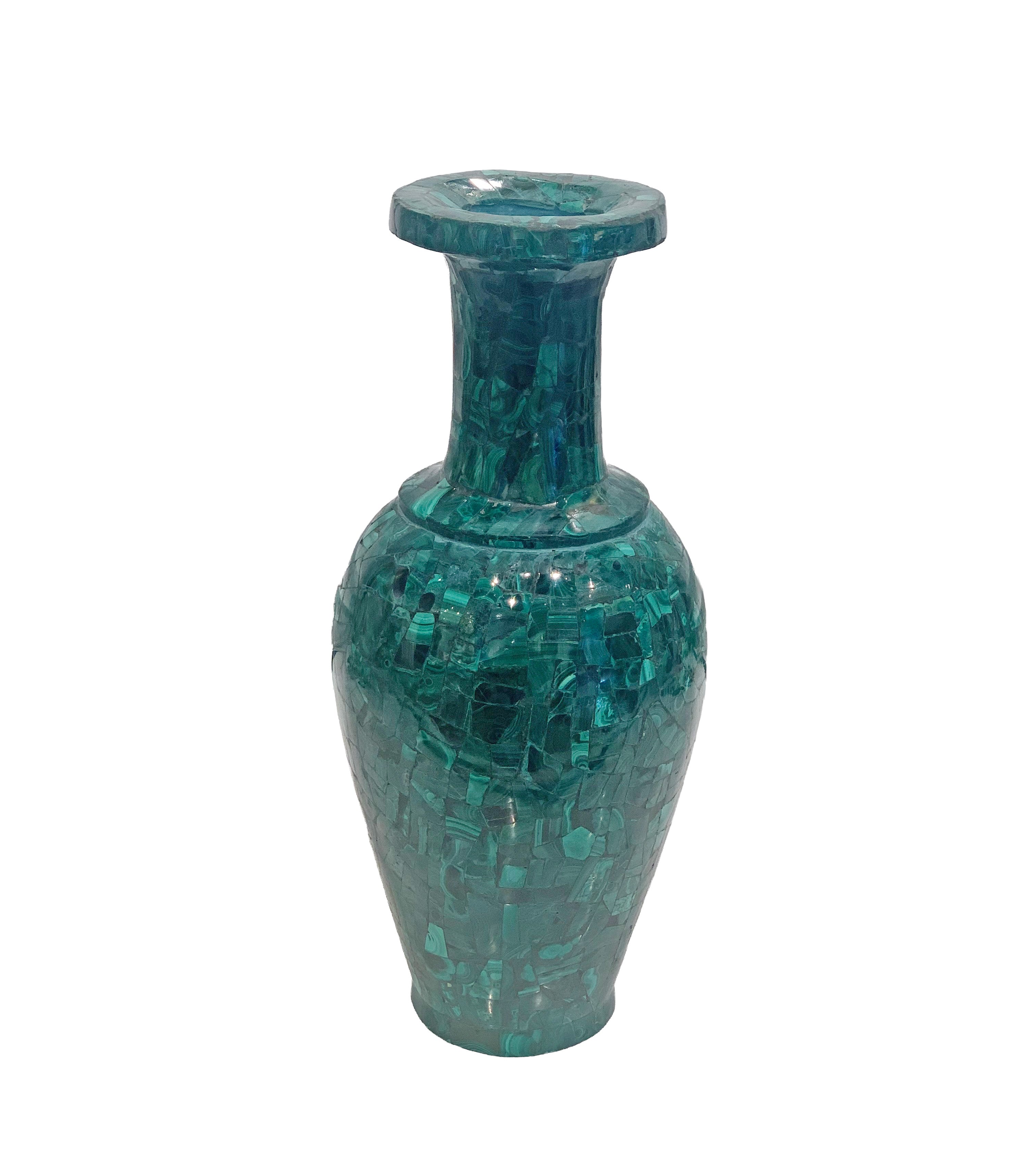 Handcrafted Malachite Decorative Vase