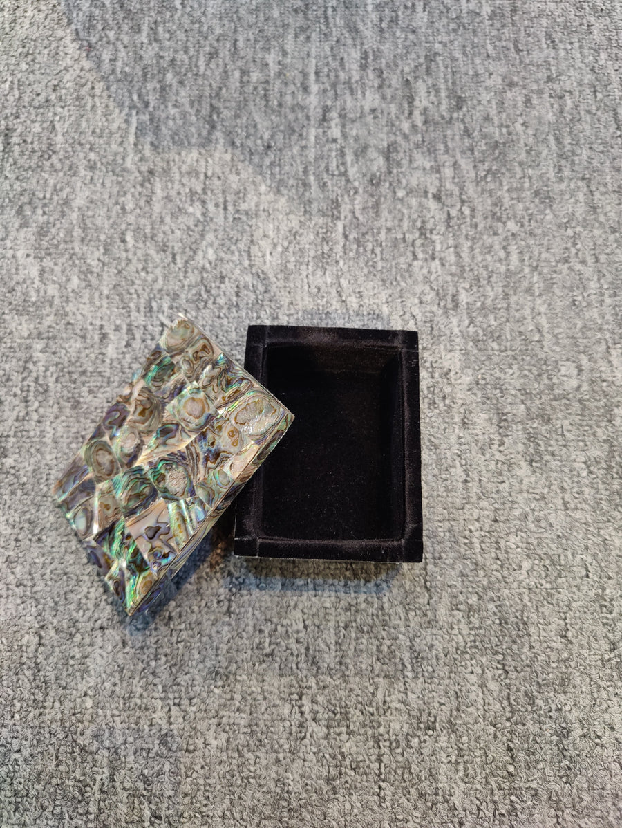 Handcrafted Abalone Shell Mosaic Decorative Storage Box
