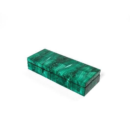 Handcrafted Long Malachite Jewellery & Valuables Box