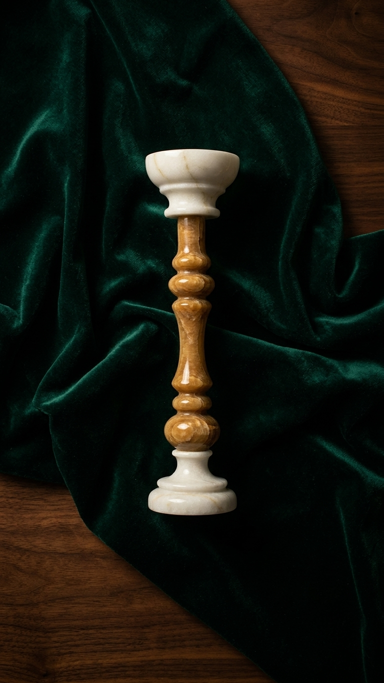 Marble & Brass Decorative Candle Holder