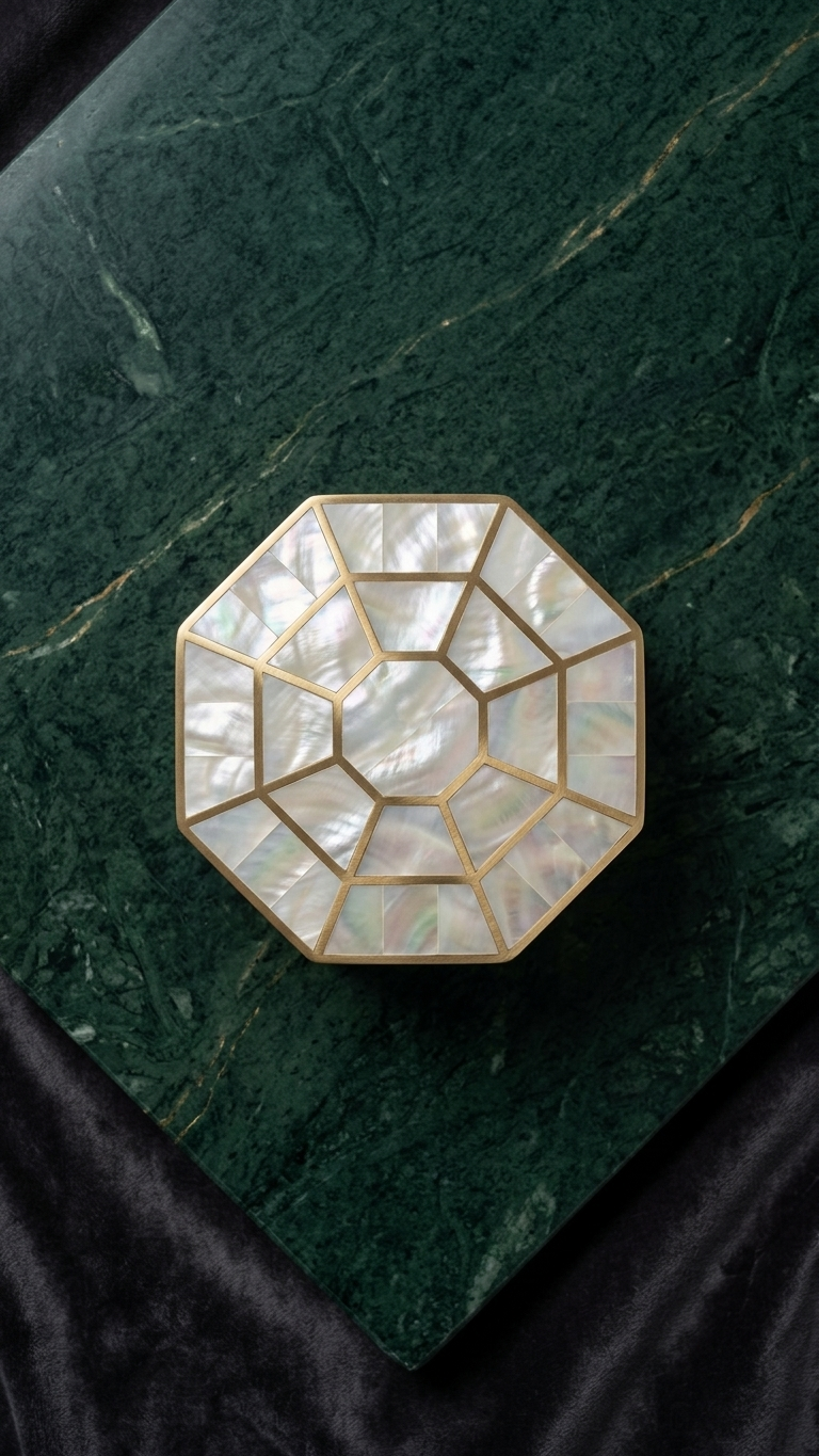 Handcrafted Hexagonal Stone Jewelry Box for Luxury Décor