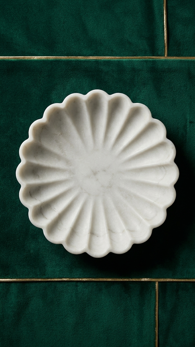 Petal Marble Decorative Bowl