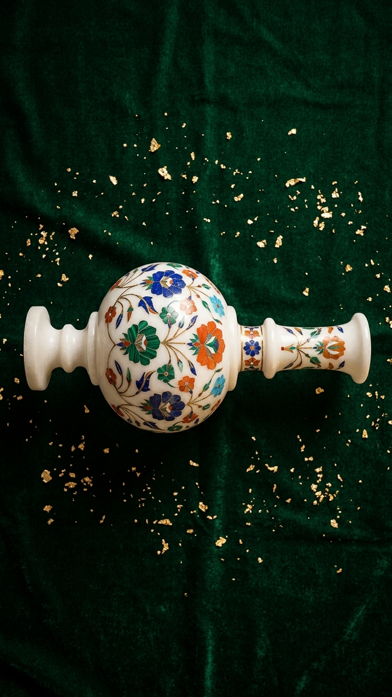 Premium Marble Inlay Decorative Vase for Luxury Interiors