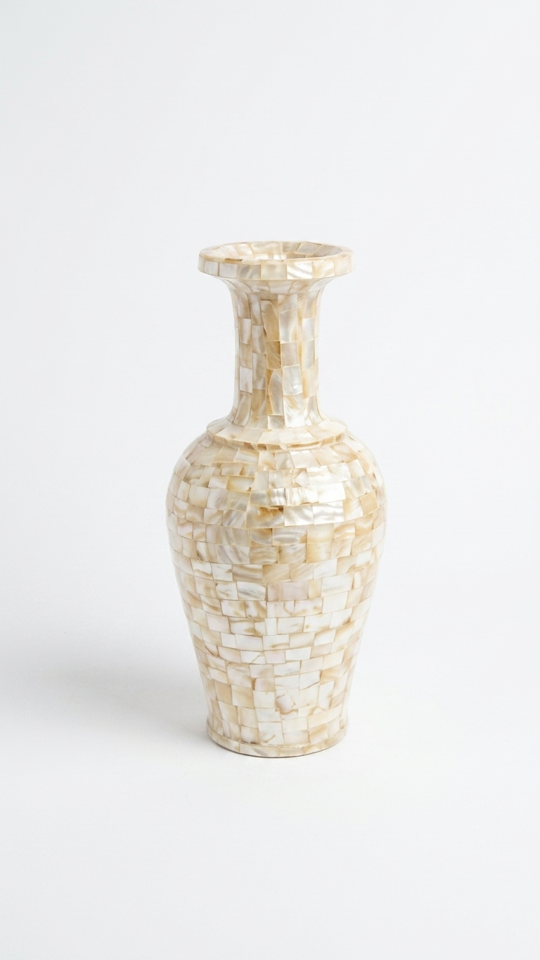 TESORO CASA Grey Stone Decorative Vase
