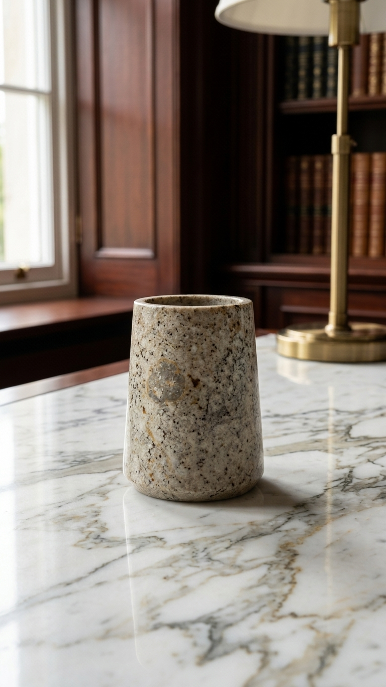 Marble Bathroom Tumbler Cup