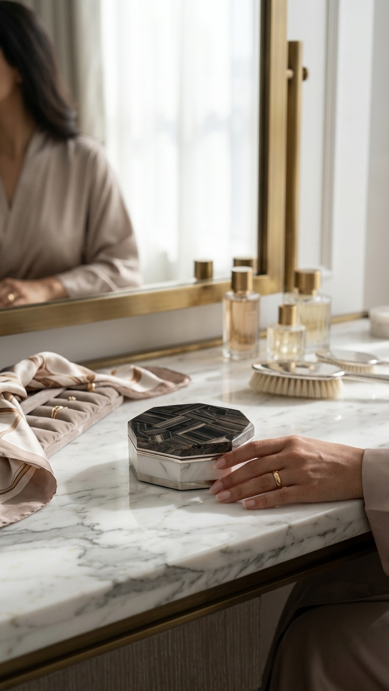 Luxury Decorative Stone Box for Jewelry & Keepsakes