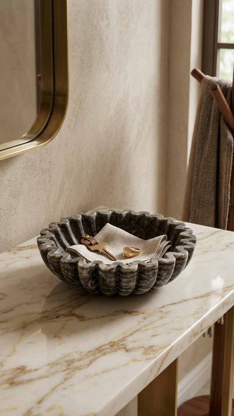 Decorative Stone Display Bowl for Luxury Interiors