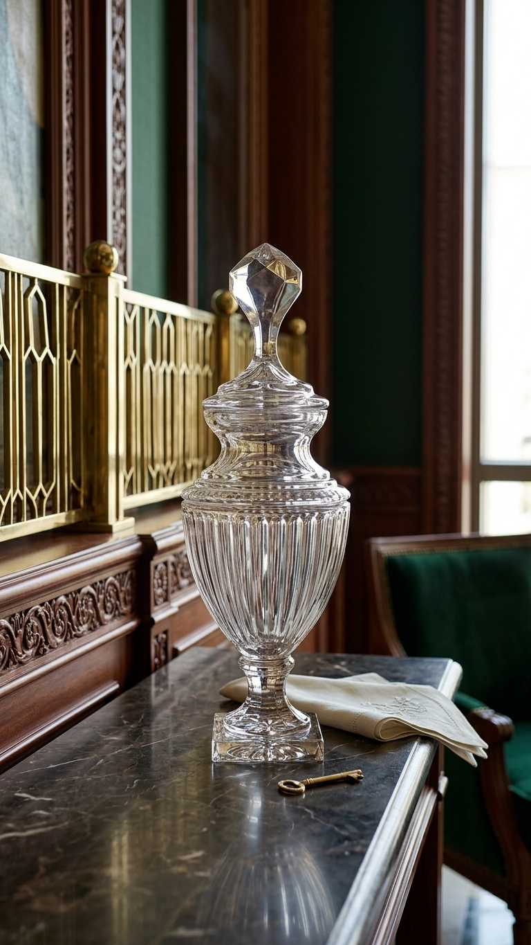 Clear Glass Decorative Storage Jar with Lid