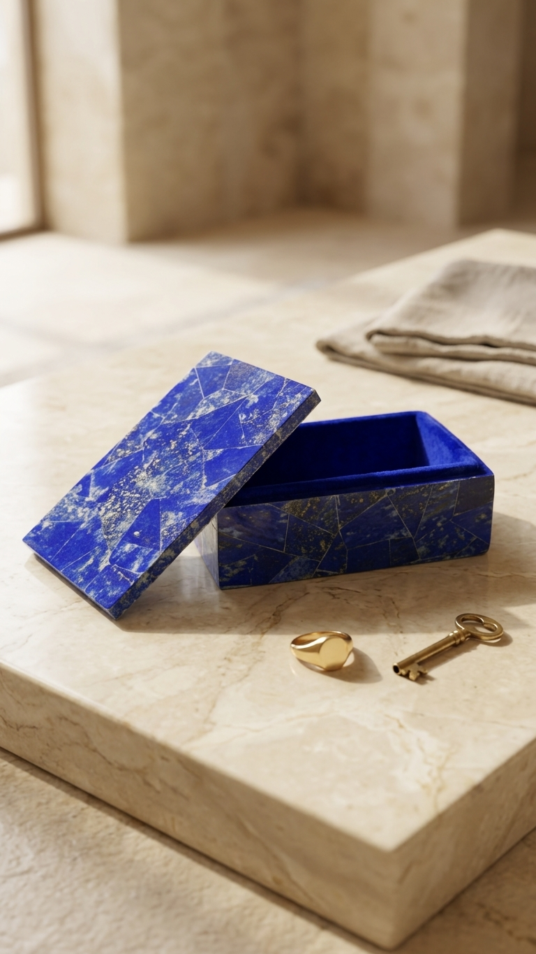 Lapis Lazuli Decorative Storage Box